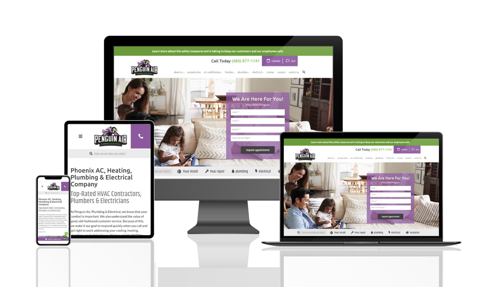 Home service website designed by SmartWorld